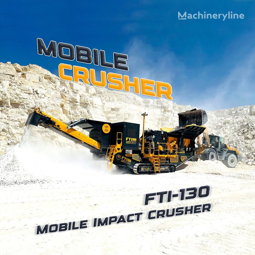FABO FTI-130 MOBILE IMPACT CRUSHER 400-500 TPH | AVAILABLE IN STOCK trituradora de impacto nueva